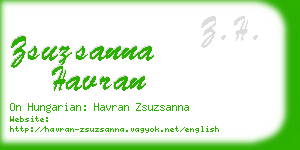 zsuzsanna havran business card